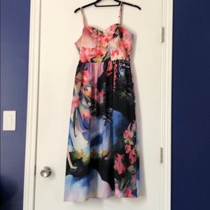 Watercolor Anthropologie dress sz 4